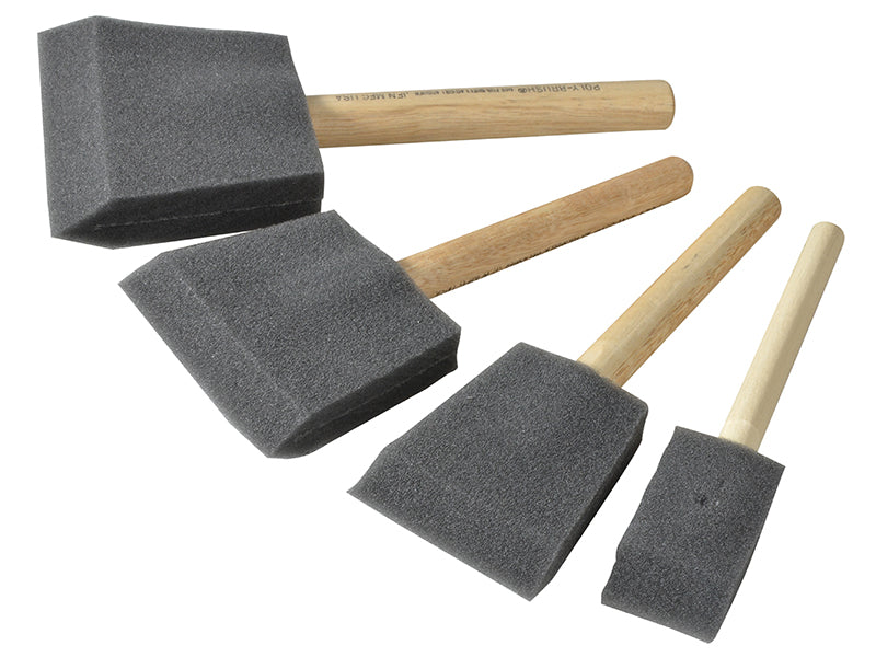 Rustins Foam Brush Set, 4 Piece RUSFBSET