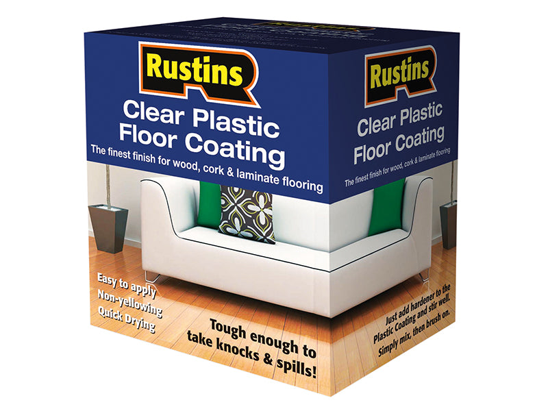 Rustins Clear Plastic Floor Coating Kit Gloss 4 litre RUSPFCFK4L