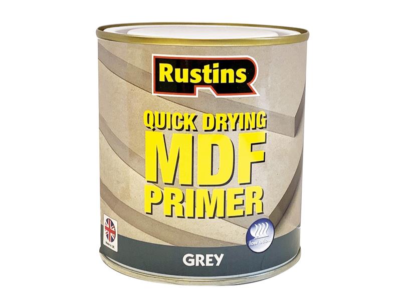Rustins Quick Drying MDF Primer Grey 500ml RUSQDMDFP500