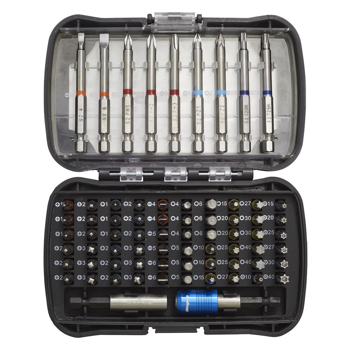 Sealey Power Tool Bit Set 71pc Colour-Coded S2 S01038