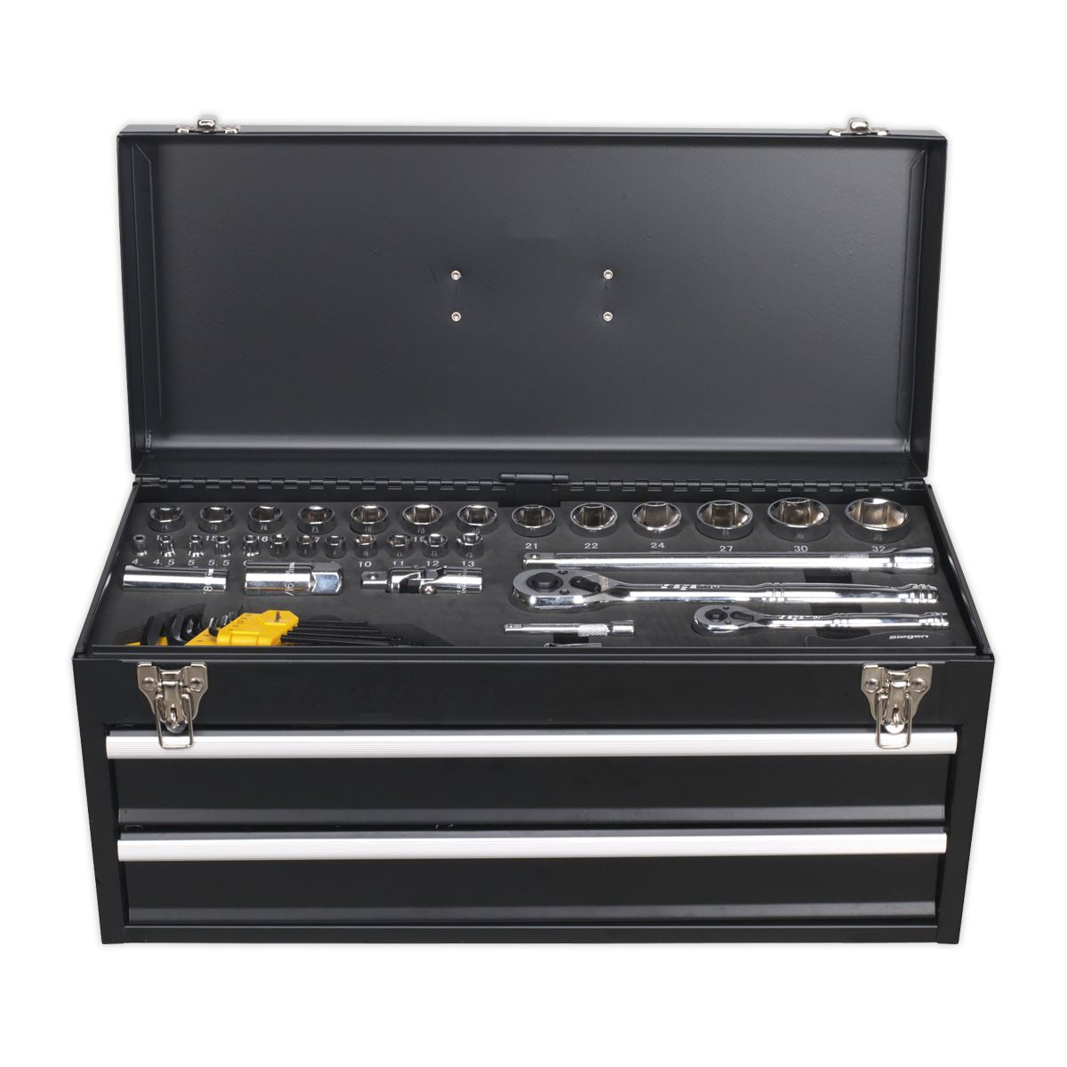 Sealey Portable Tool Chest 2 Drawer with 90pc Tool Kit S01055