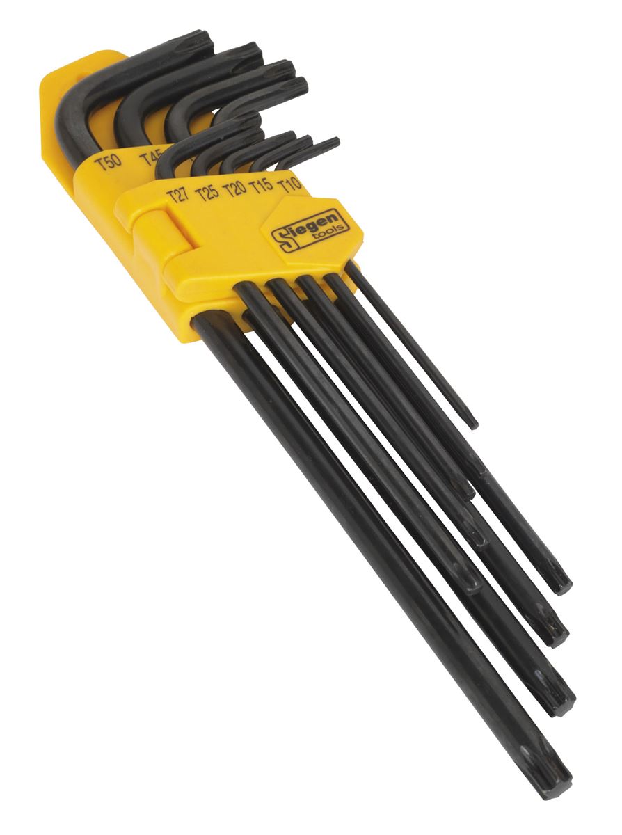 Sealey TRX-Star* Key Set 9pc Extra-Long S01096