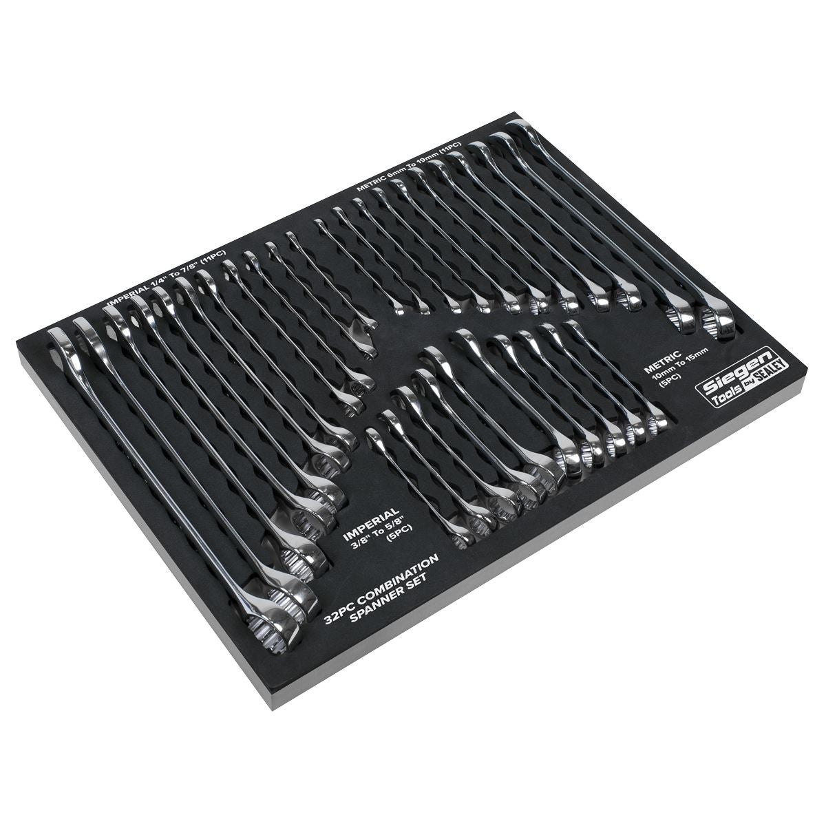 Sealey Combination Spanner Set 32pc - Metric/Imperial S01239