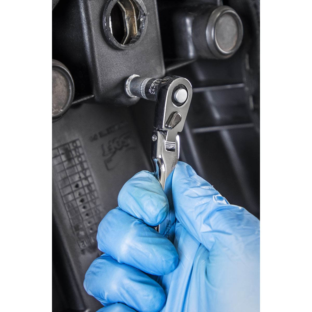 Sealey 1/4" Drive Micro Flexi Head Ratchet Wrench 72 TOOTH Mirror Finish S01254