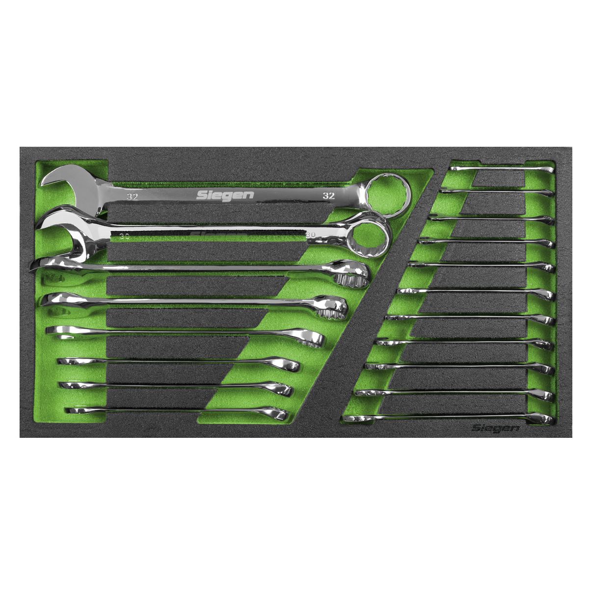 Sealey Tool Tray & Combination Spanner Set 19pc Metric 510 x 270 x 40mm S01272