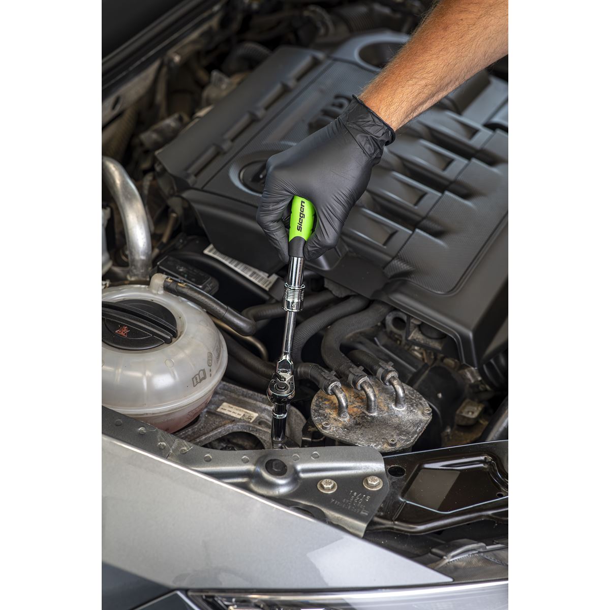 Sealey Siegen Extendable Flexi-Head Ratchet Wrench 1/4"Sq Drive S01294