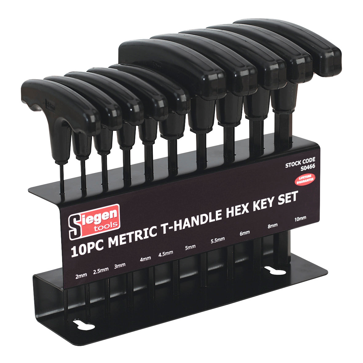 Sealey Hex Key Set 10pc T-Handle - Metric S0466