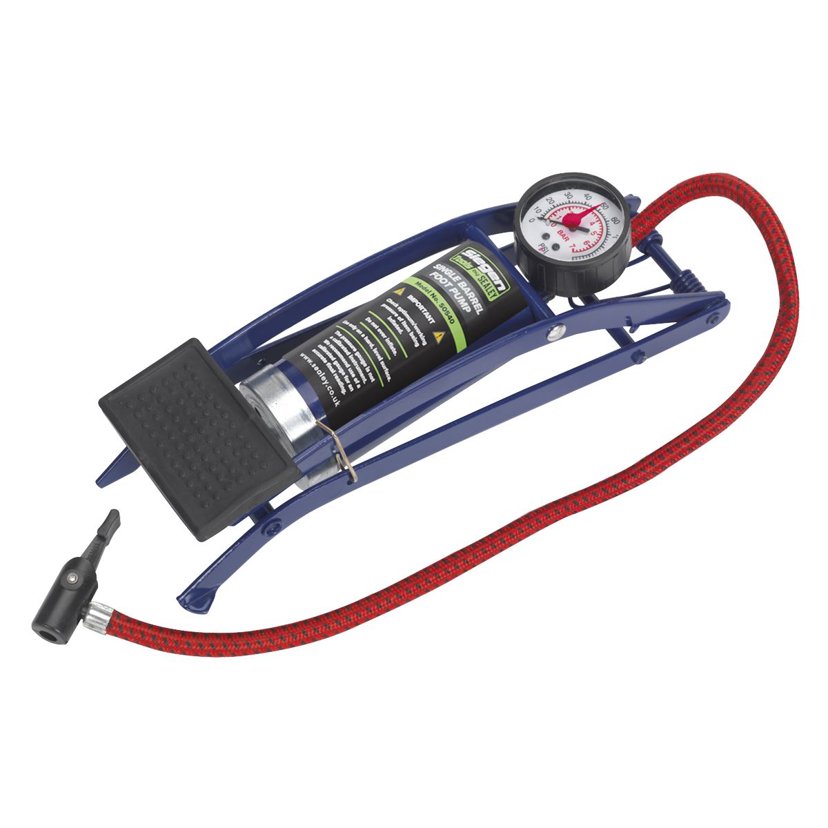Sealey Foot Pump Single Barrel S0540