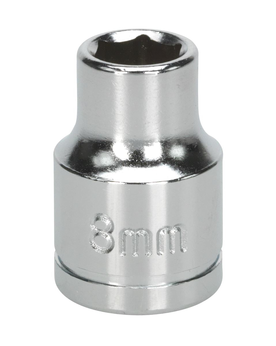 Sealey 3/8"Sq Drive Socket 8mm WallDrive Chrome Standard Length S0576