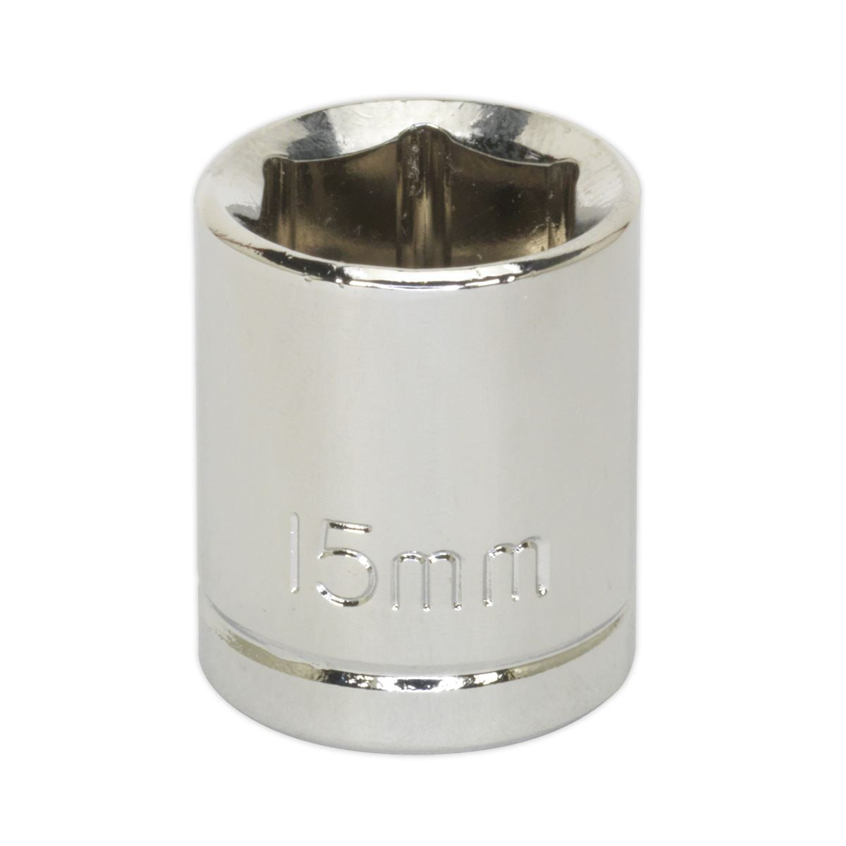 Sealey 3/8"Sq Drive Socket 15mm WallDrive Chrome Standard Length S0582