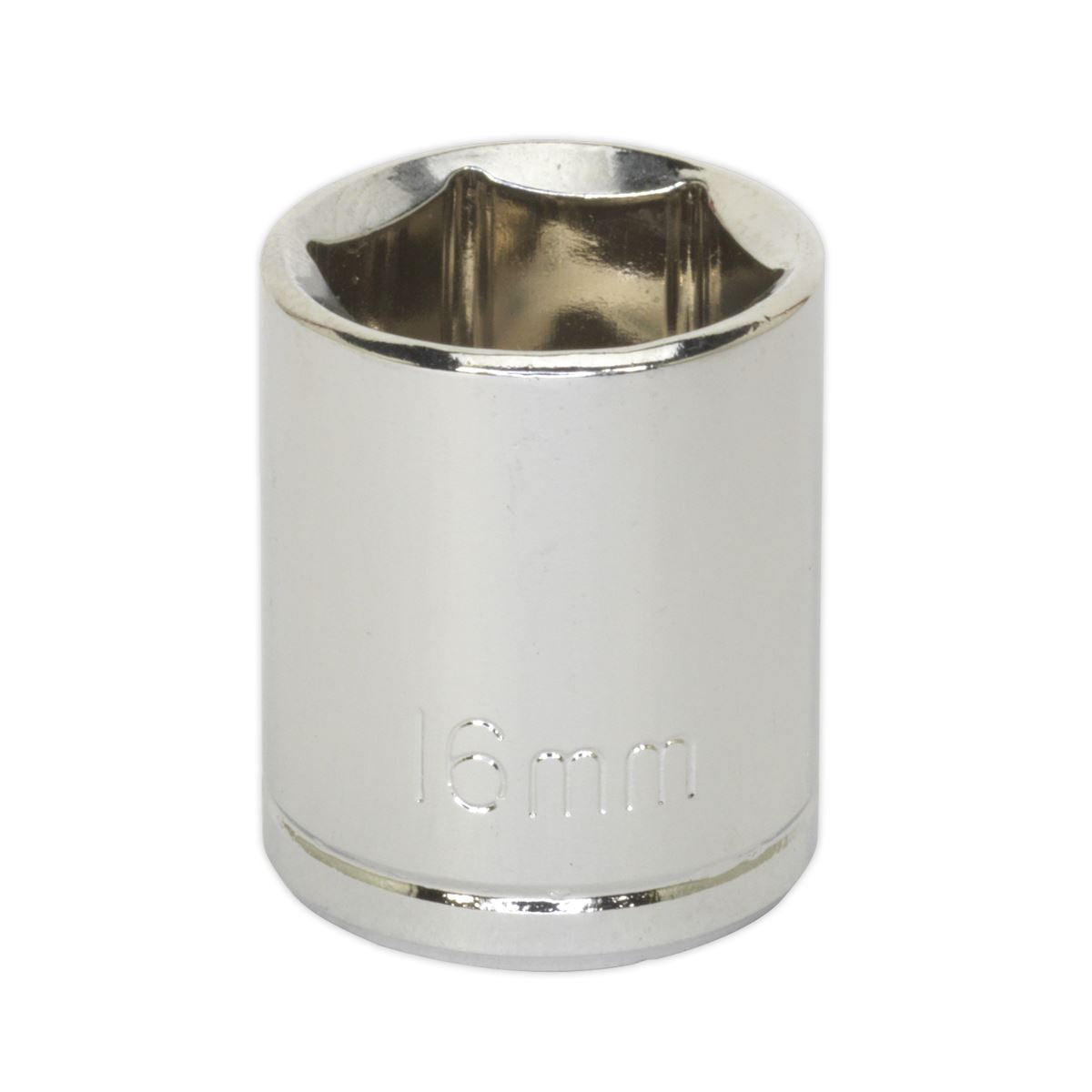 Sealey 3/8"Sq Drive Socket 16mm WallDrive Chrome Standard Length S0583