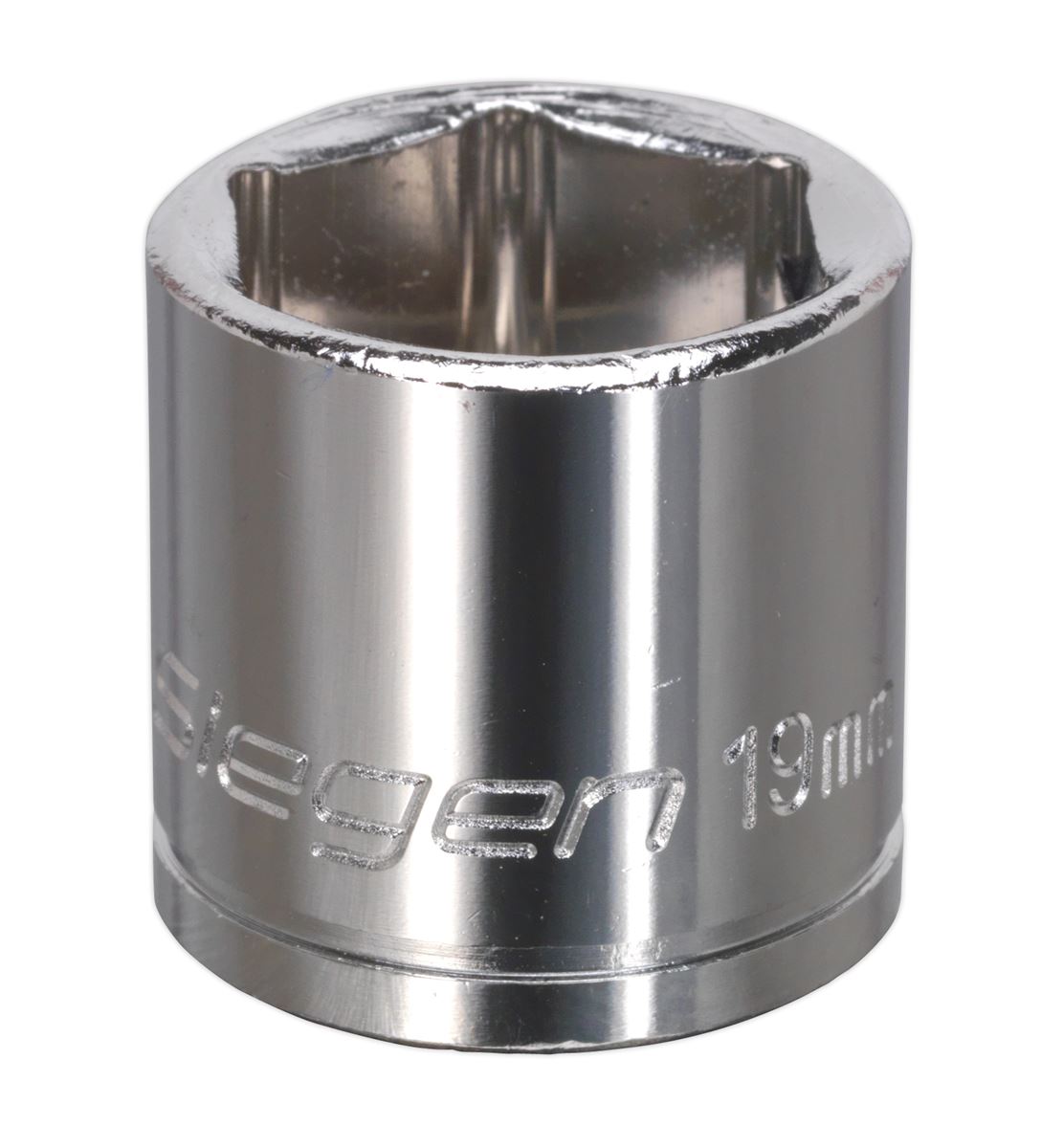 Sealey 3/8"Sq Drive Socket 19mm WallDrive Chrome Standard Length S0586