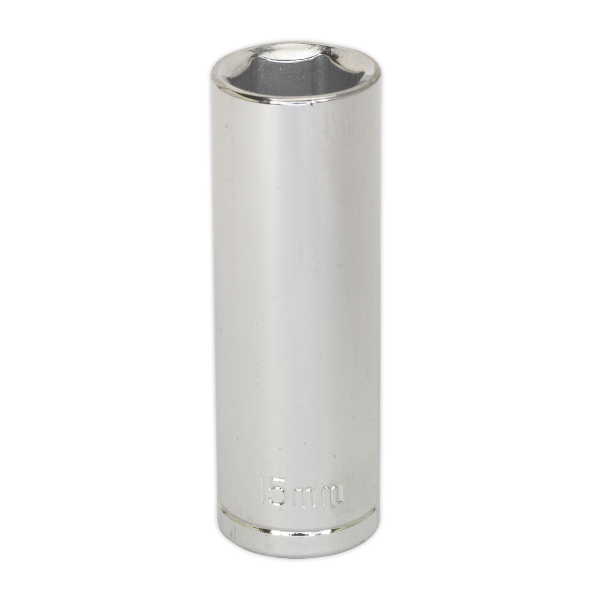 Sealey 15mm Deep 3/8"Sq Drive WallDrive Socket Chrome Hardened Tempered S0593