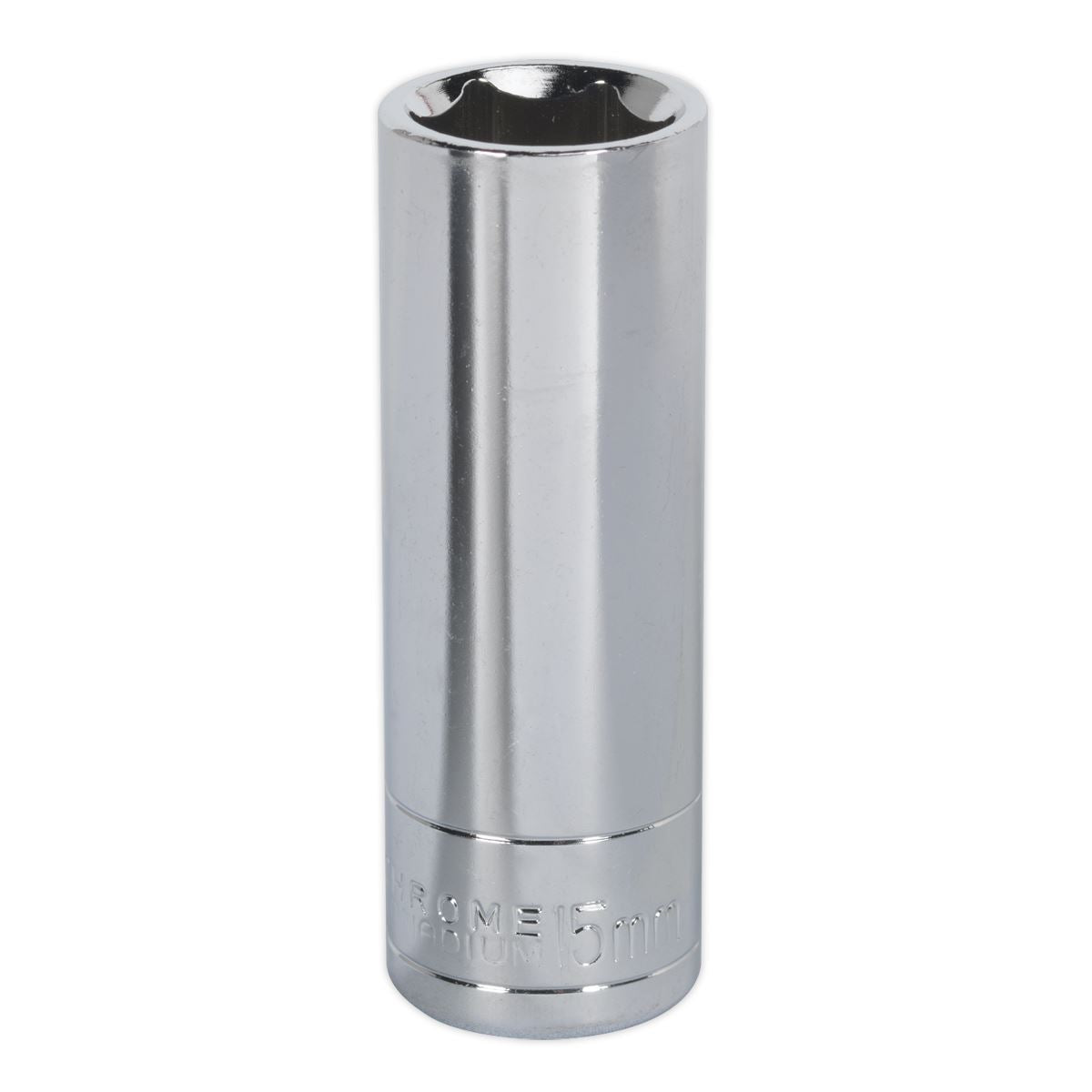 Sealey 15mm Deep 3/8"Sq Drive WallDrive Socket Chrome Hardened Tempered S0593