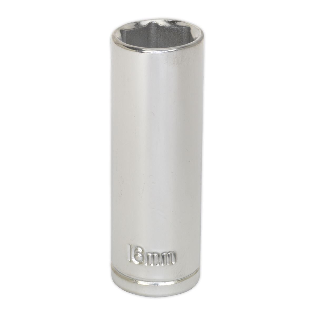 Sealey 16mm Deep 3/8"Sq Drive WallDrive Socket Chrome Hardened Tempered S0594