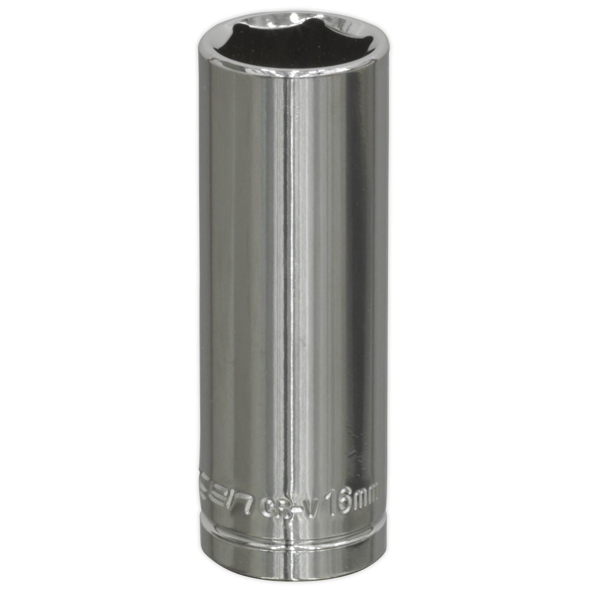 Sealey 16mm Deep 3/8"Sq Drive WallDrive Socket Chrome Hardened Tempered S0594