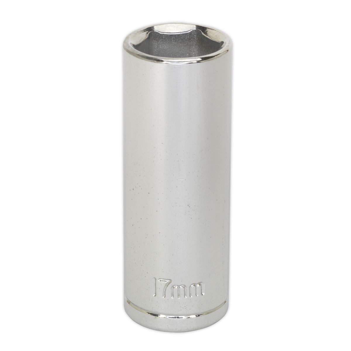 Sealey 17mm Deep 3/8"Sq Drive WallDrive Socket Chrome Hardened Tempered S0595