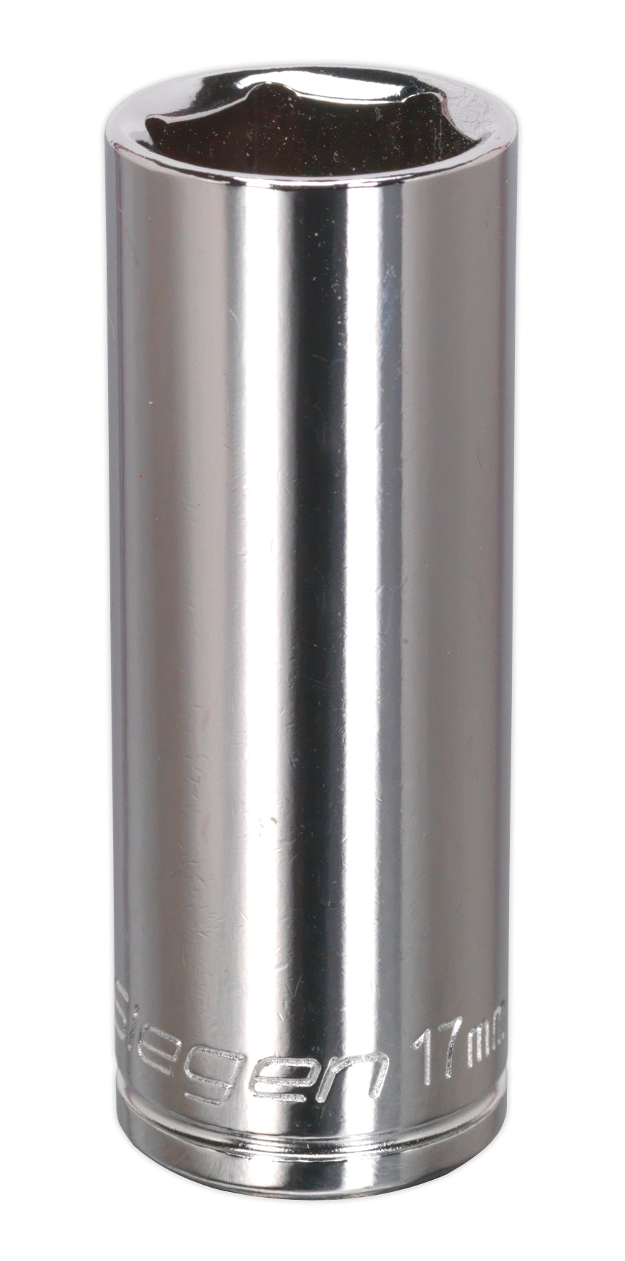 Sealey 17mm Deep 3/8"Sq Drive WallDrive Socket Chrome Hardened Tempered S0595