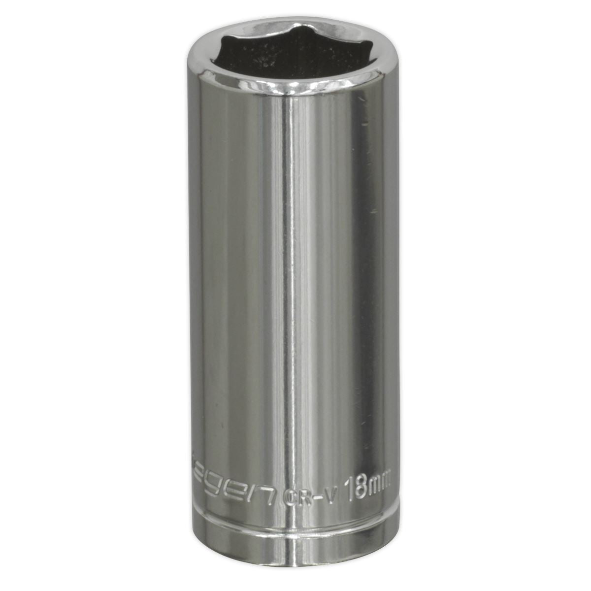 Sealey 18mm Deep 3/8"Sq Drive WallDrive Socket Chrome Hardened Tempered S0596