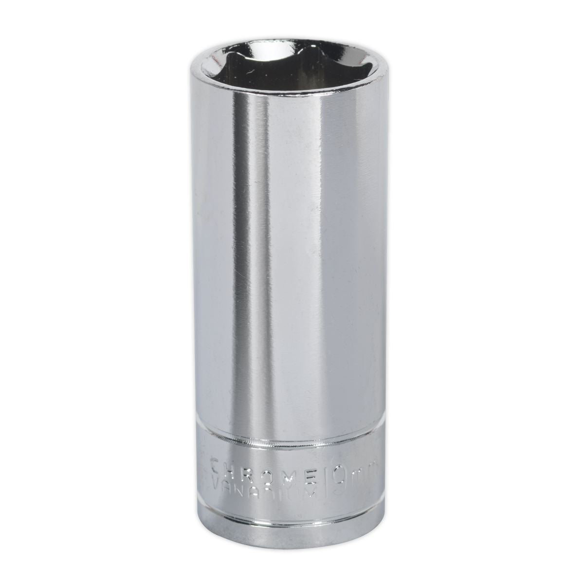 Sealey 19mm Deep 3/8"Sq Drive WallDrive Socket Chrome Hardened Tempered S0597