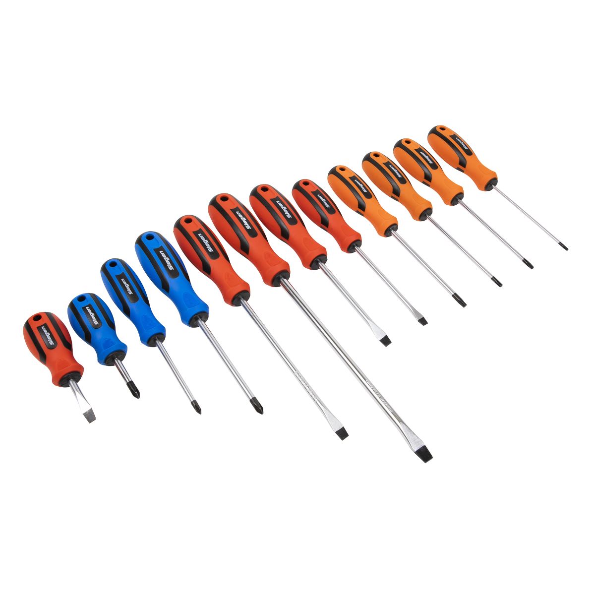 Sealey Soft Grip Screwdriver Set 12pc S0616