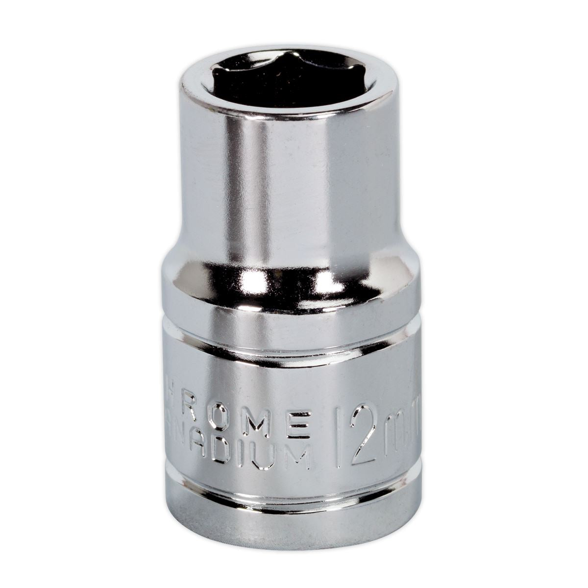 Sealey 12mm WallDrive Standard Length Chrome Socket 1/2"Sq Drive S0650