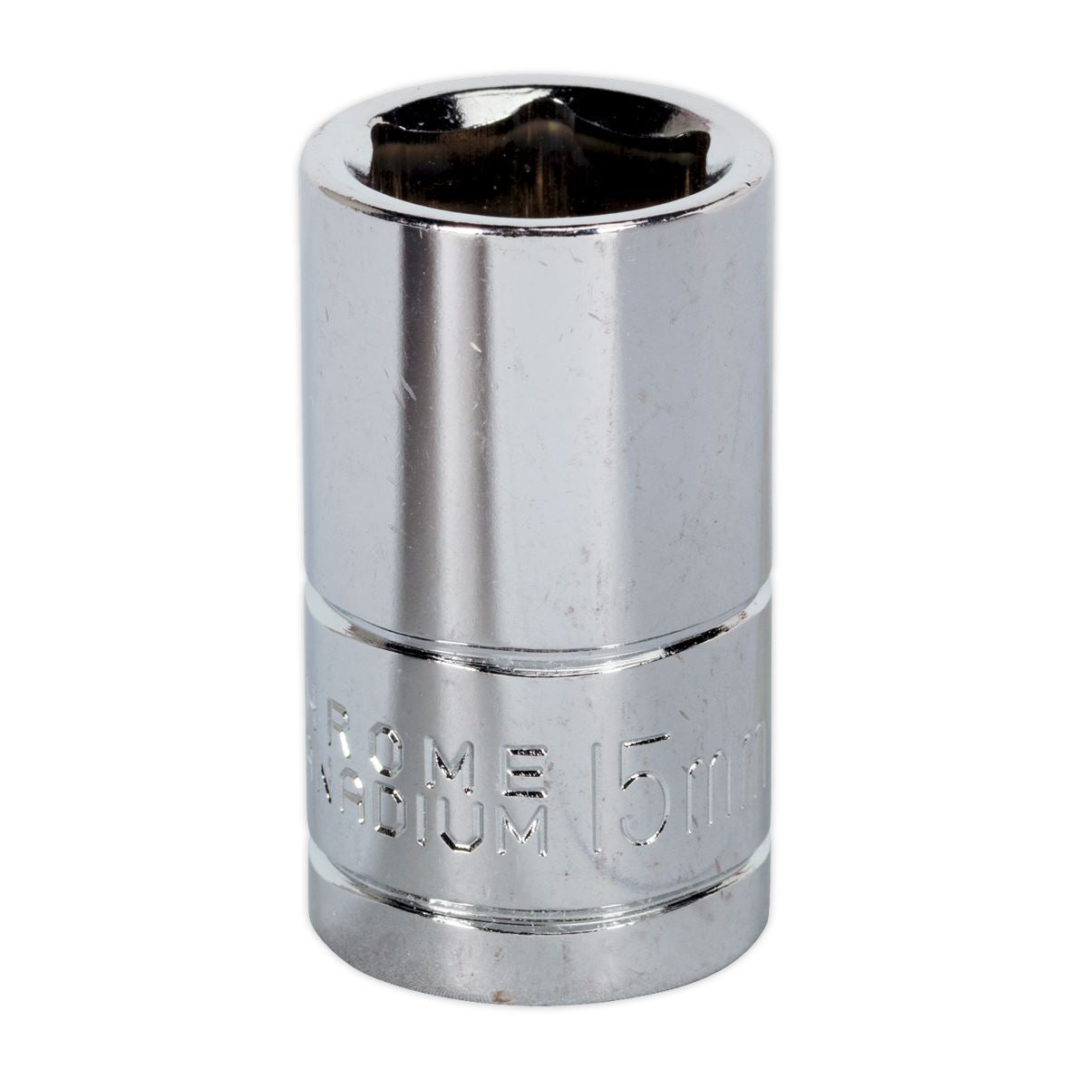 Sealey 15mm WallDrive Standard Length Chrome Socket 1/2"Sq Drive S0653