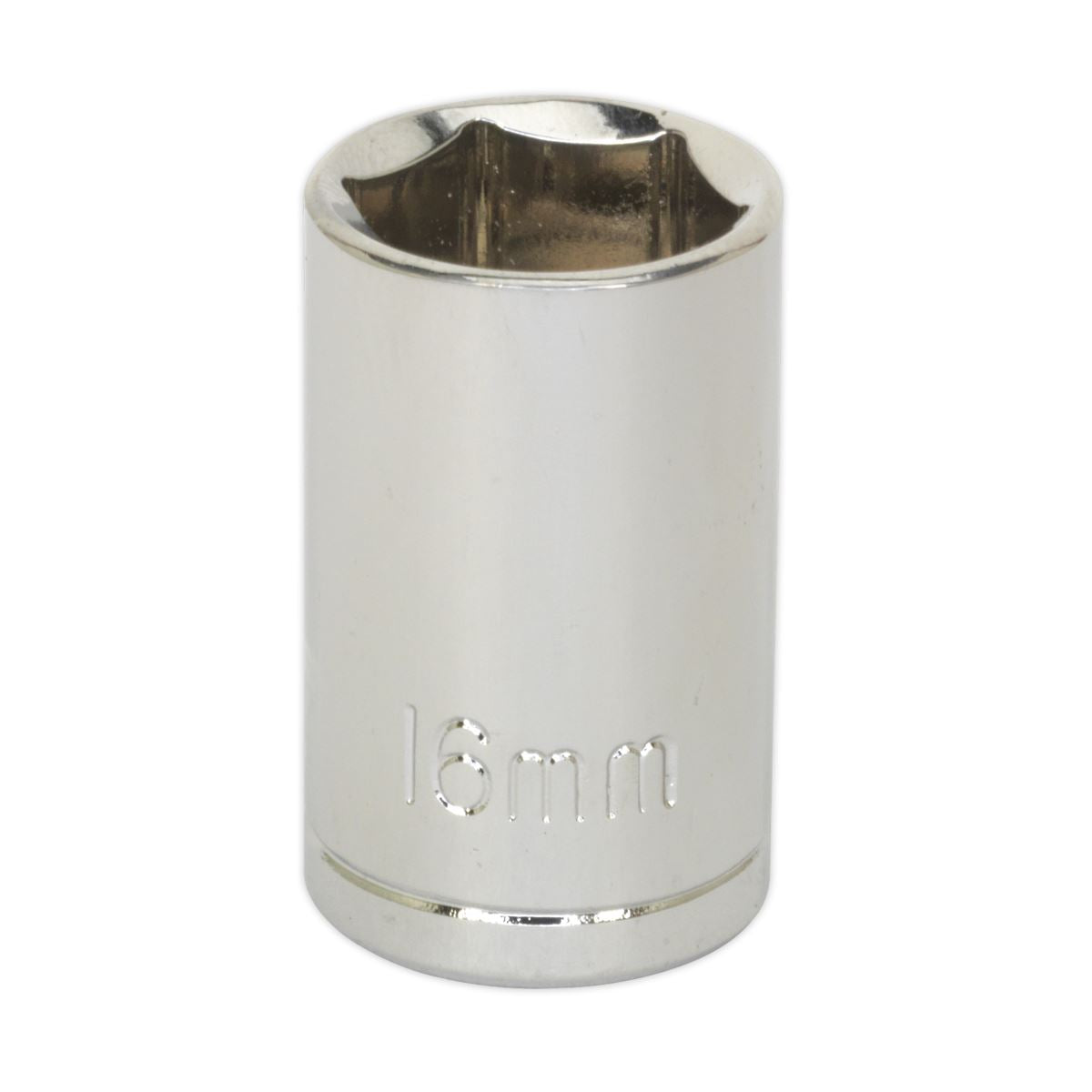 Sealey 16mm WallDrive Standard Length Chrome Socket 1/2"Sq Drive S0654