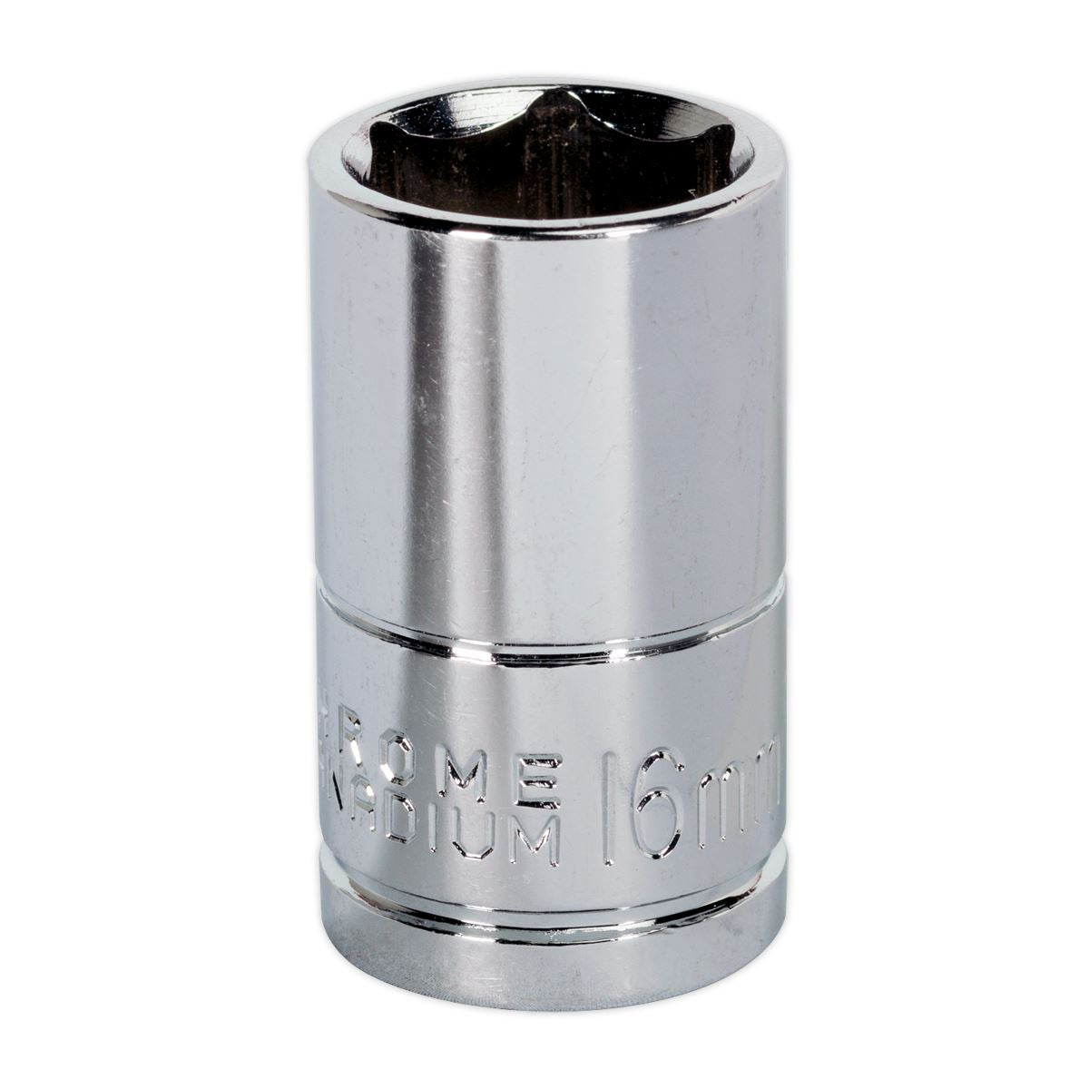 Sealey 16mm WallDrive Standard Length Chrome Socket 1/2"Sq Drive S0654