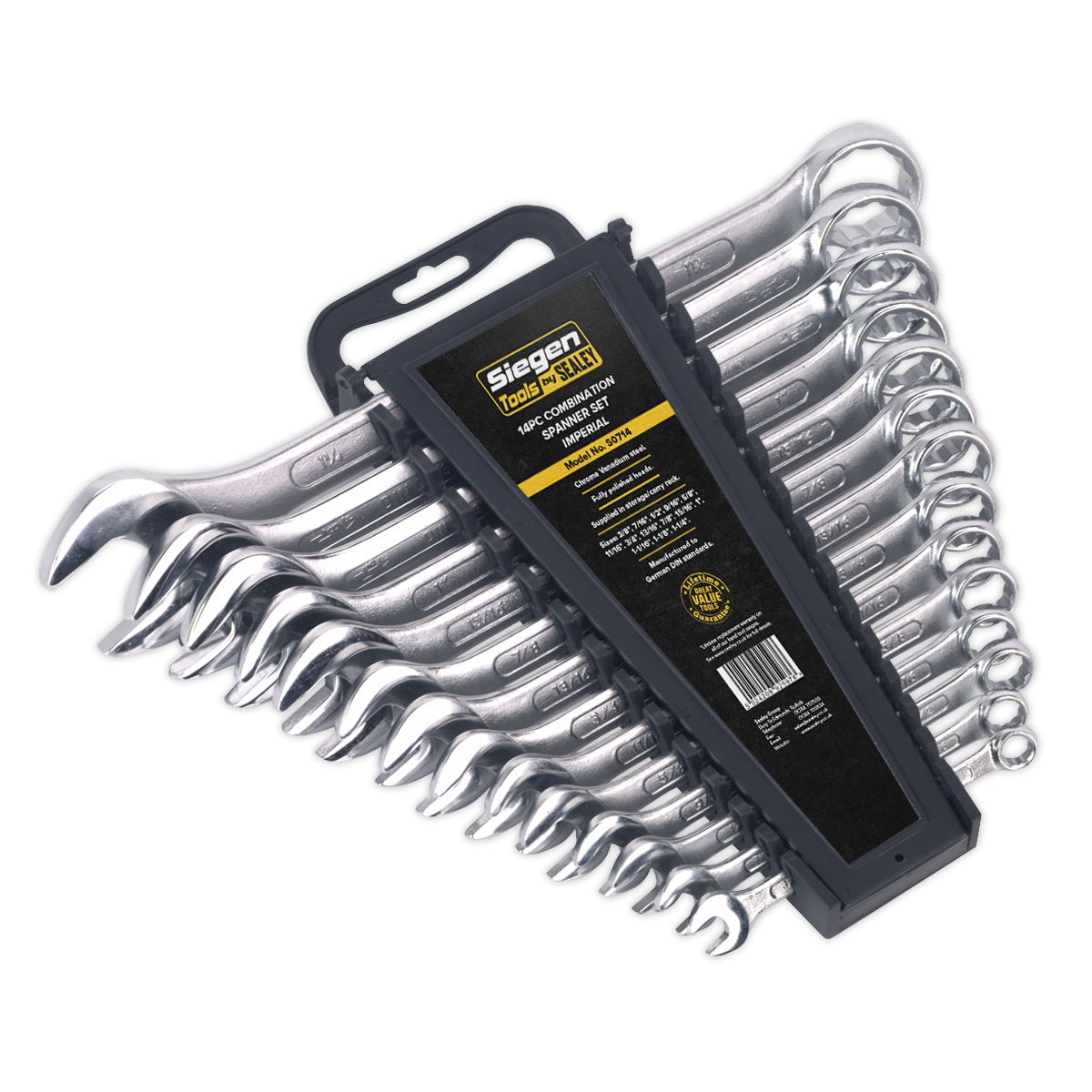 Sealey Combination Spanner Set 14pc Imperial S0714