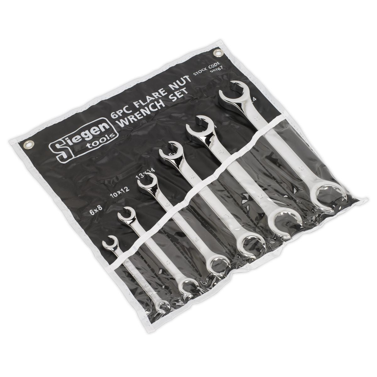 Sealey Flare Nut Spanner Set 6pc Metric S0767