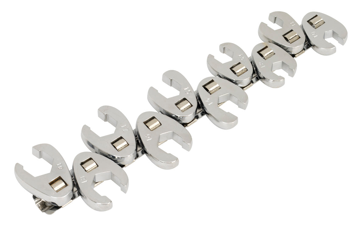 Sealey Crow's Foot Wrench Set 10pc Flare Nut 3/8"Sq Drive Metric S0845