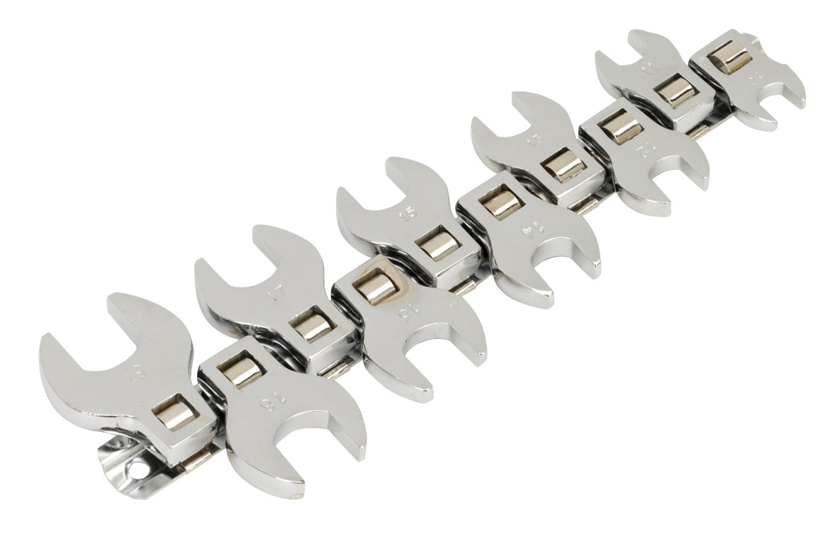 Sealey Crow's Foot Open-End Spanner Set 10pc 3/8"Sq Drive Metric S0866