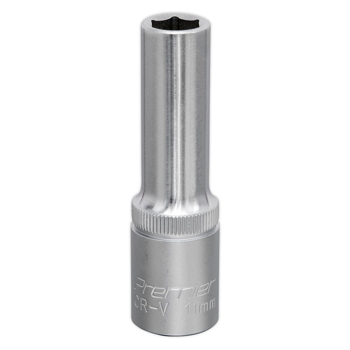Sealey 11mm Deep Metric WallDrive Socket 1/2"Sq Drive Chrome S1211D
