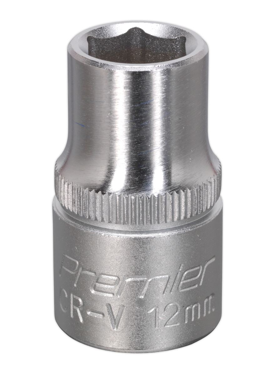 Sealey 12mm WallDrive Standard Length Chrome Socket 1/2"Sq Drive S1212