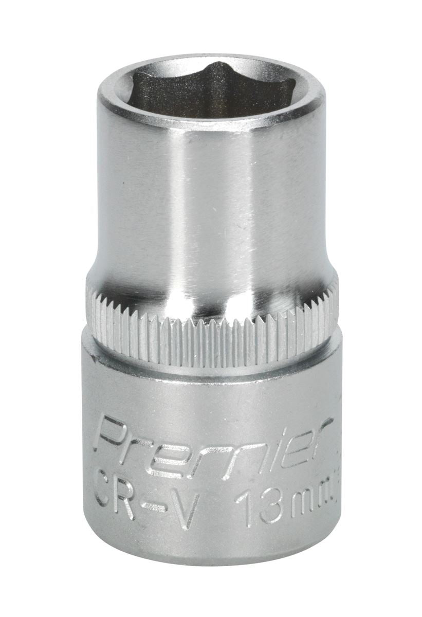Sealey 13mm WallDrive Standard Length Chrome Socket 1/2"Sq Drive S1213