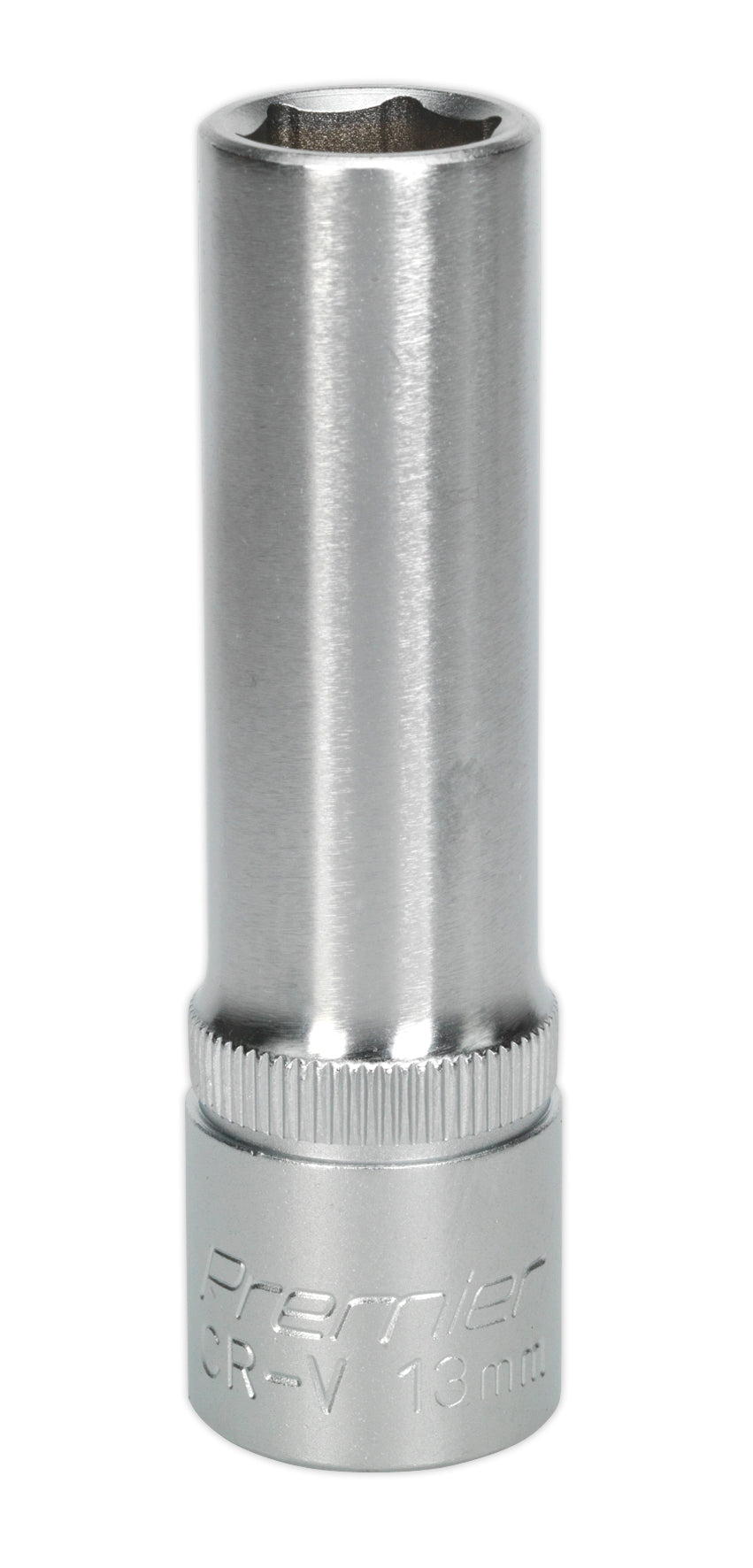 Sealey 13mm Deep Metric WallDrive Socket 1/2"Sq Drive Satin Chrome S1213D