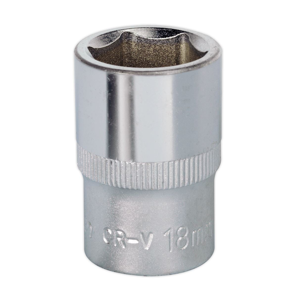 Sealey 18mm WallDrive Standard Length Chrome Socket 1/2"Sq Drive S1218