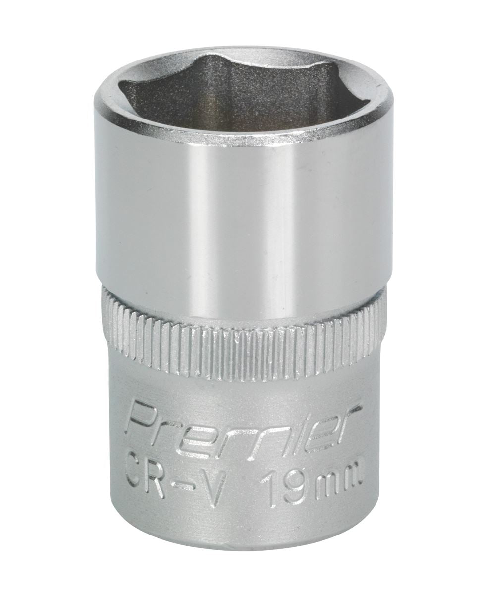 Sealey 19mm WallDrive Standard Length Chrome Socket 1/2"Sq Drive S1219