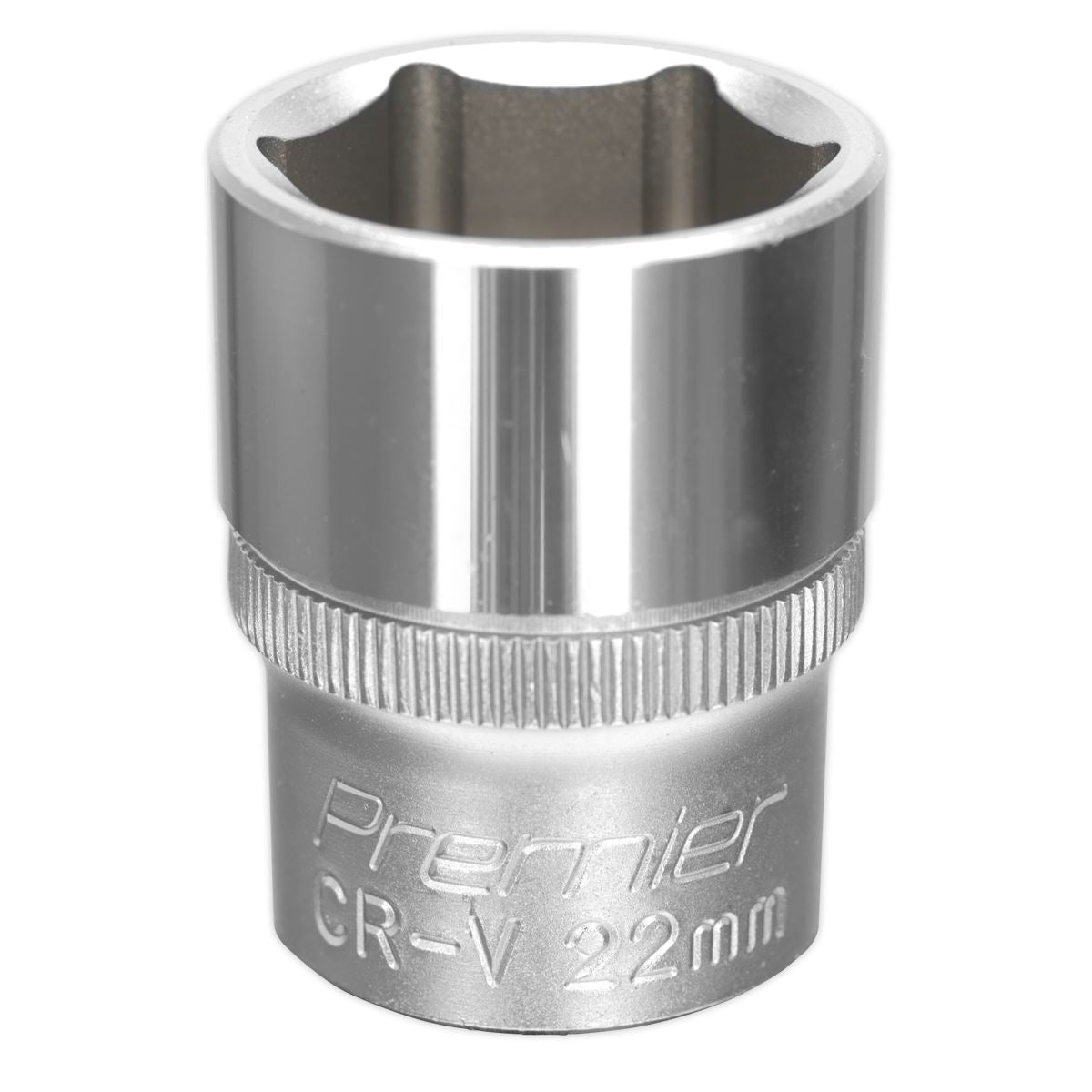 Sealey 22mm WallDrive Standard Length Chrome Socket 1/2"Sq Drive S1222