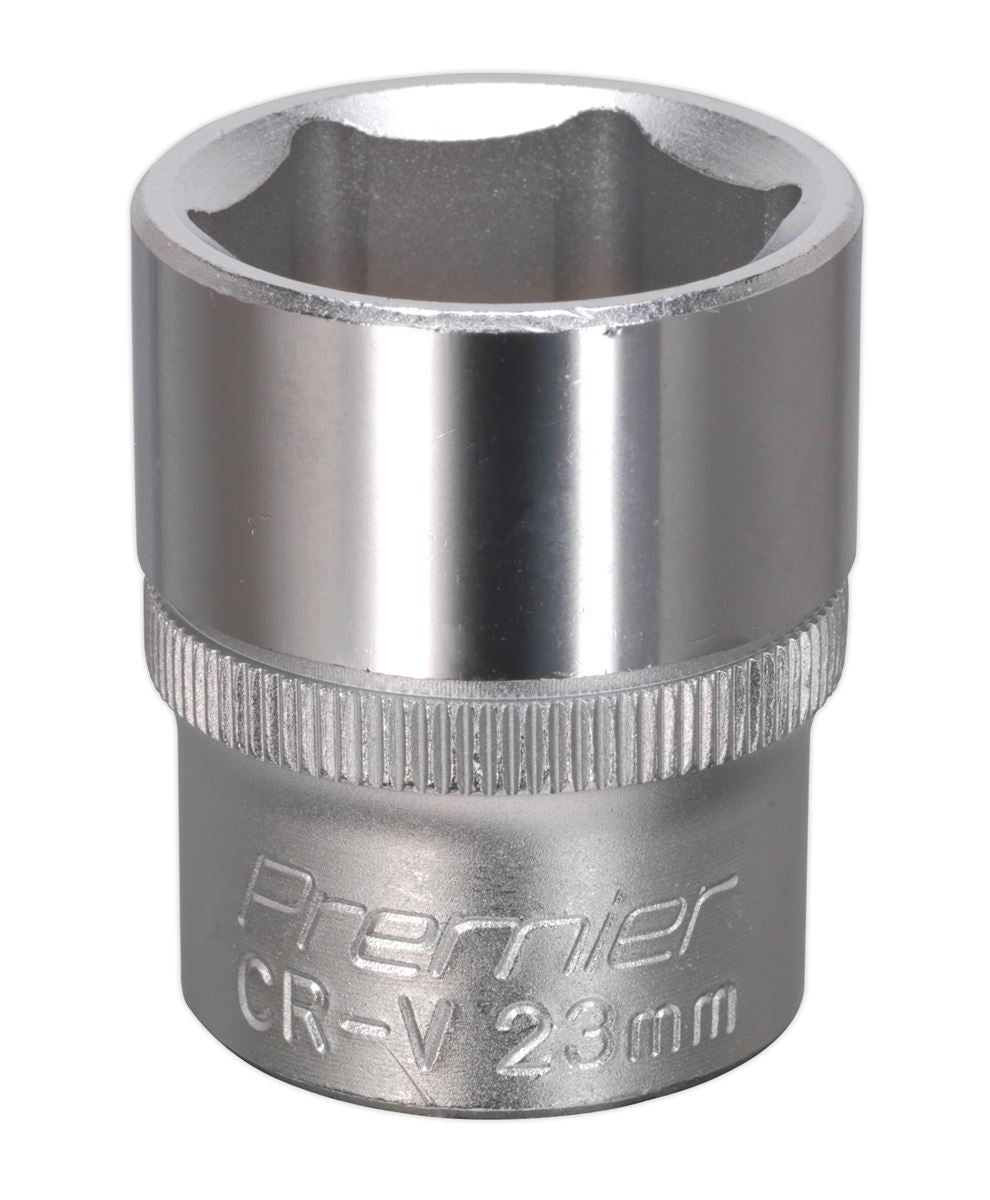 Sealey 23mm WallDrive Standard Length Chrome Socket 1/2"Sq Drive S1223
