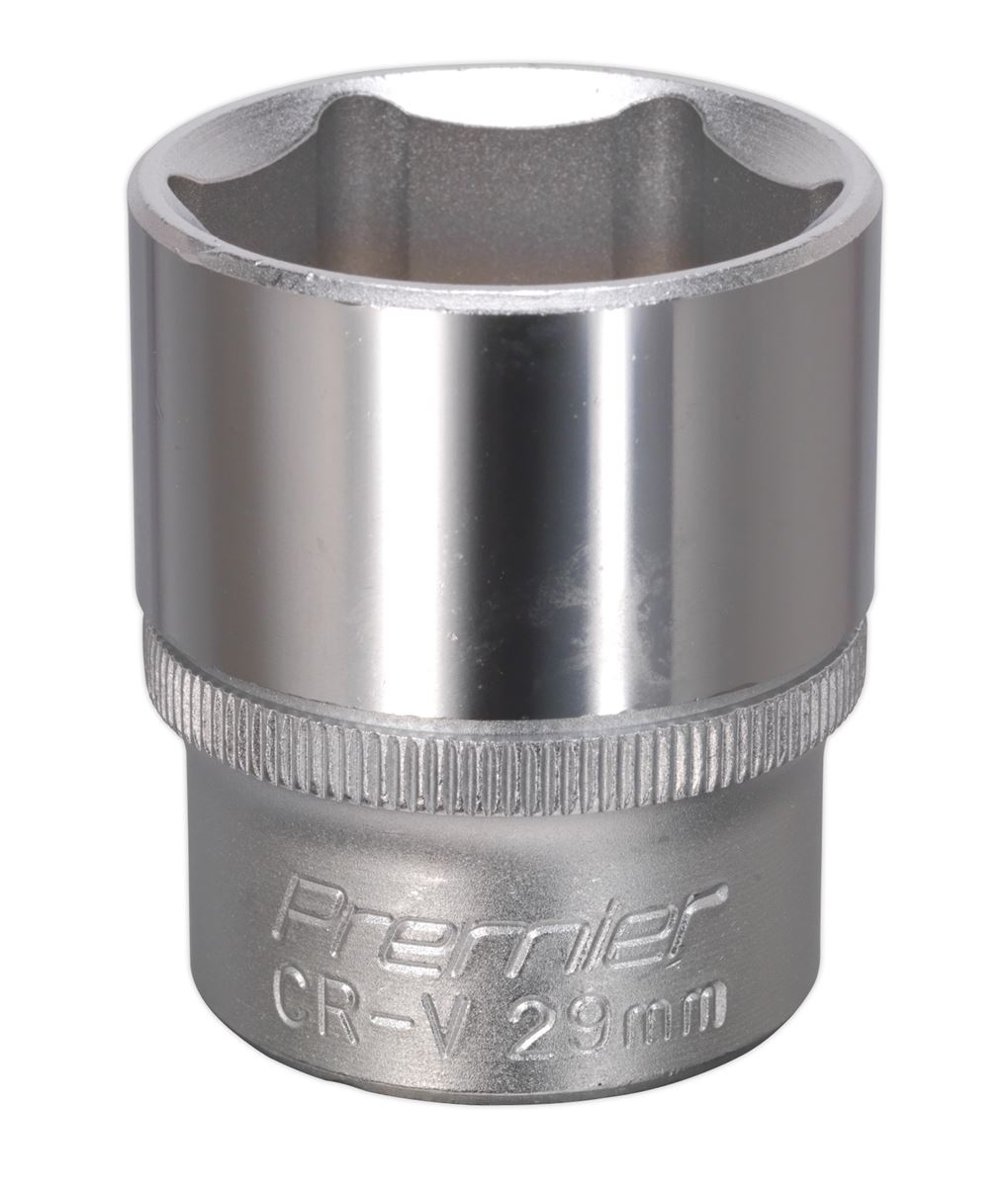 Sealey 29mm WallDrive Standard Length Chrome Socket 1/2"Sq Drive S1229