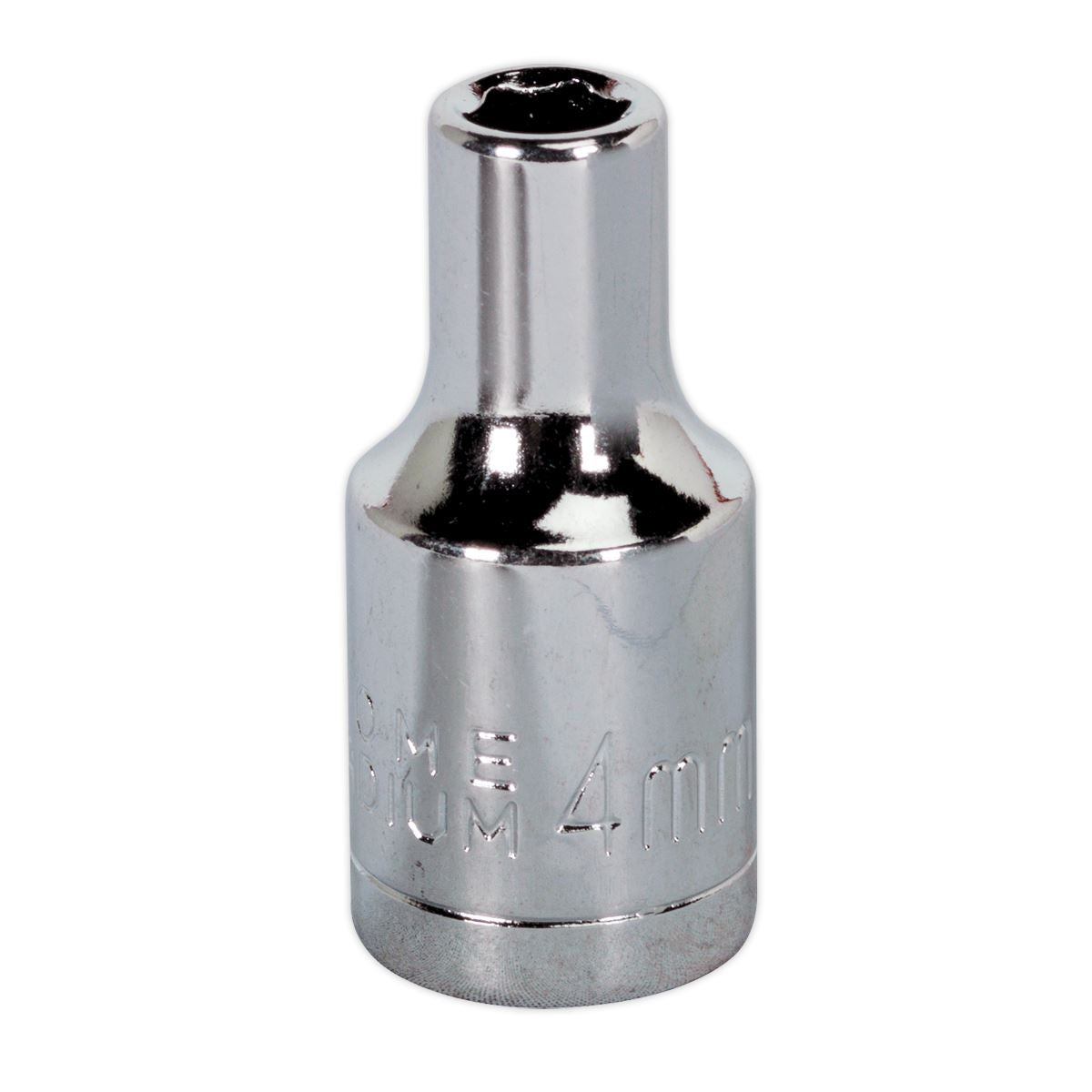 Sealey 4mm 1/4"D Metric WallDrive Chrome Socket Standard Length 6 Point S1404