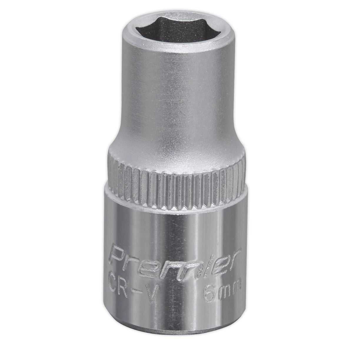 Sealey 6mm 1/4"D Metric WallDrive Chrome Socket Standard Length 6 Point S1406