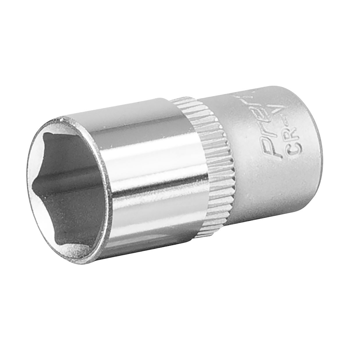 Sealey10mm 1/4"D Metric WallDrive Chrome Socket Standard Length 6 Point S1410