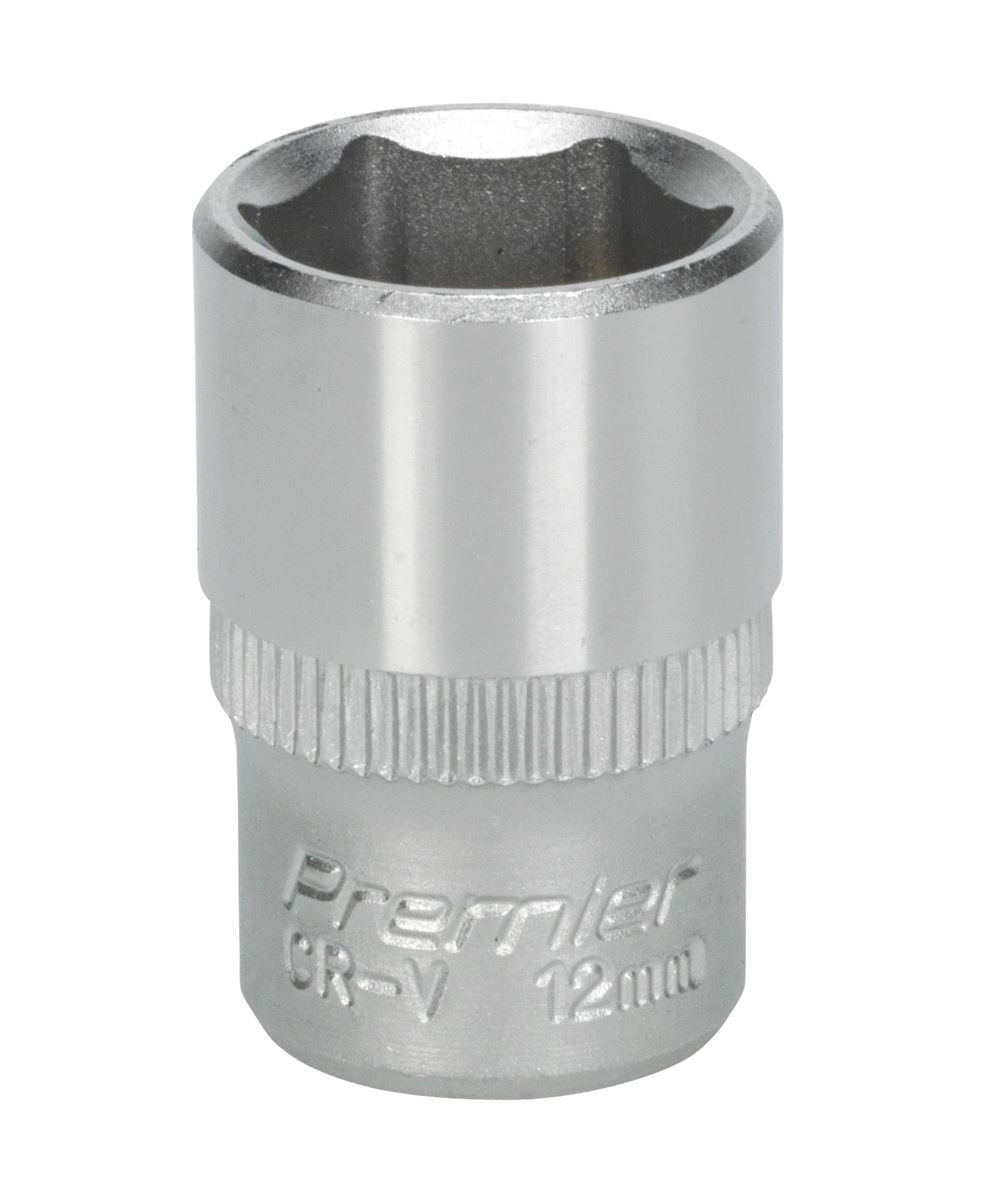 Sealey 12mm 1/4"D Metric WallDrive Chrome Socket Standard Length 6 Point S1412