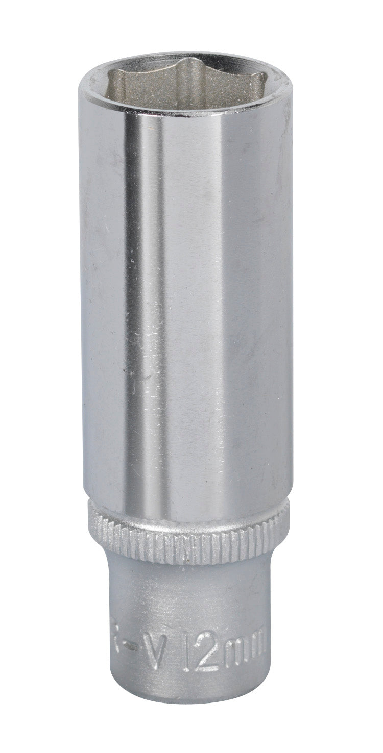 Sealey Metric Socket 12mm Deep 1/4"Sq Drive WallDrive S1412D