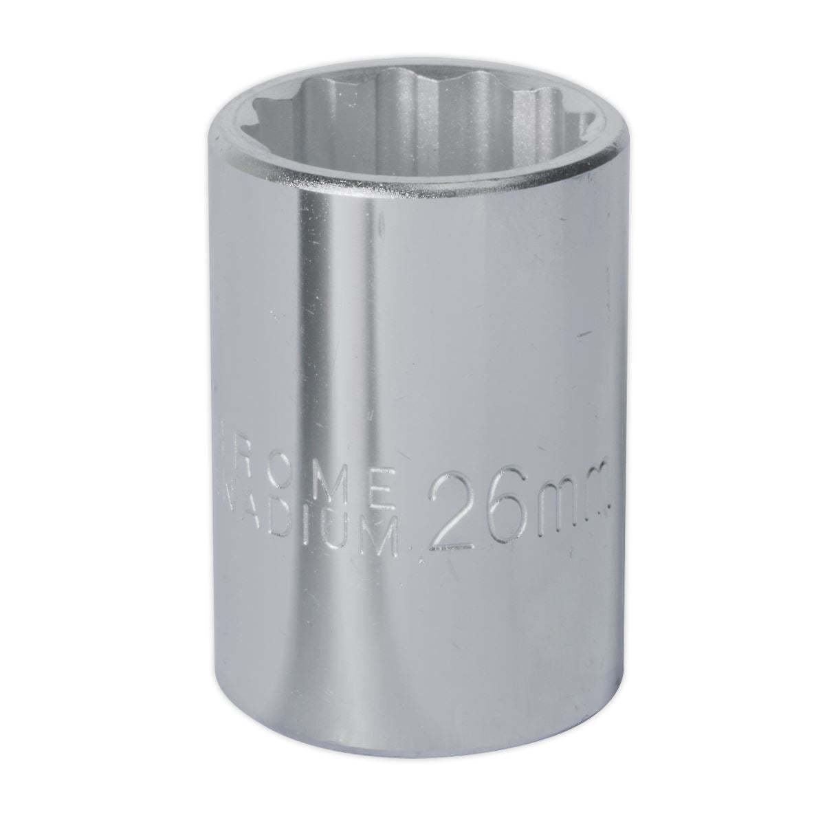 Sealey 26mm 3/4"Sq Drive Standard WallDrive Socket 12pt Chrome S34/26