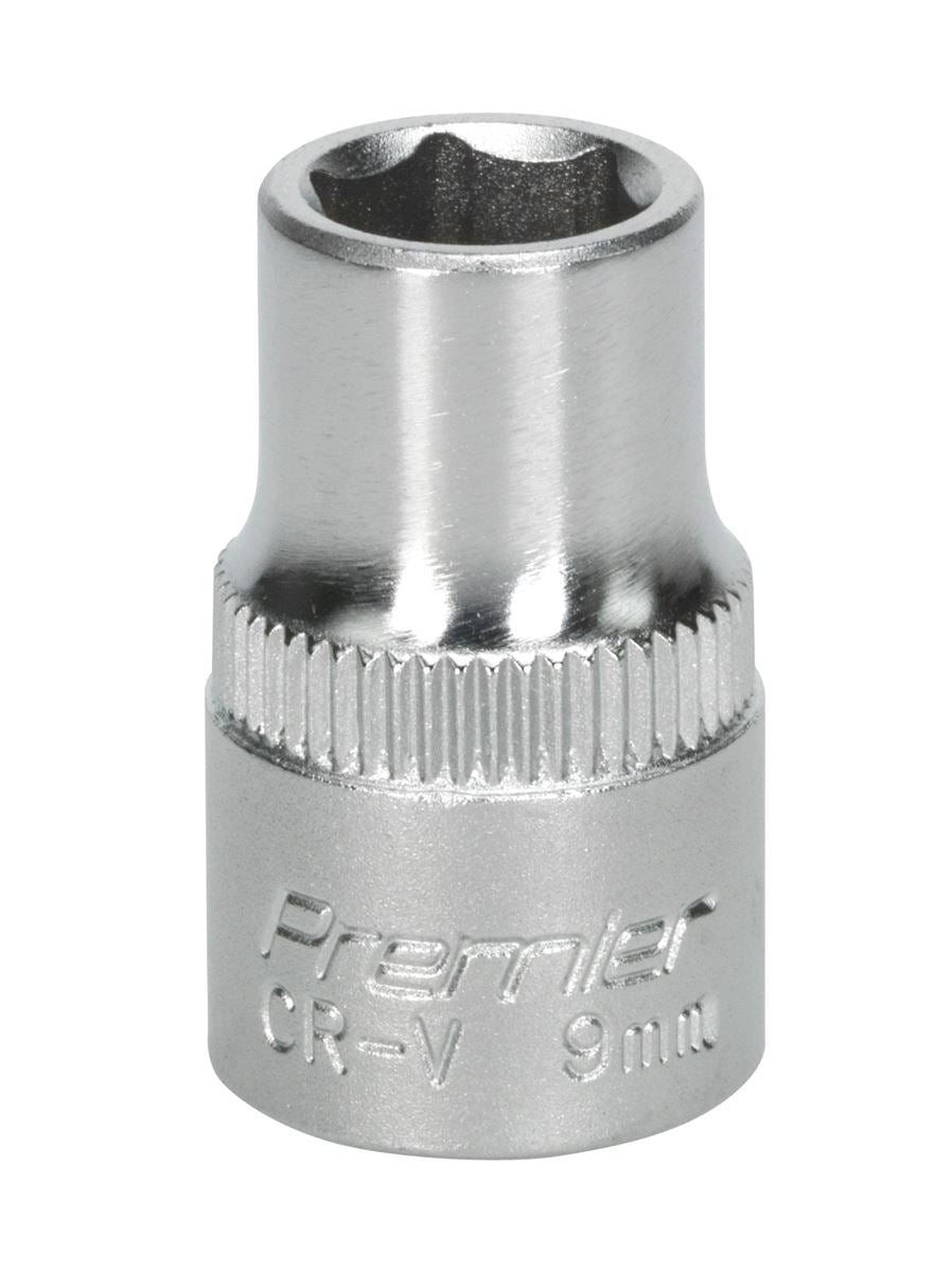 Sealey 3/8"Sq Drive Socket 9mm WallDrive Chrome Standard Length S3809
