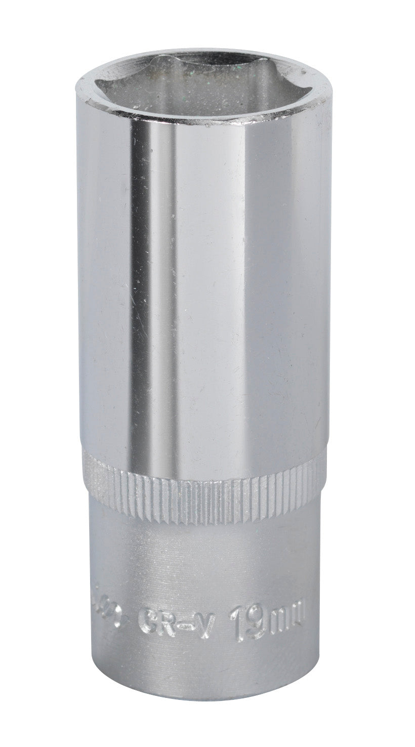 Sealey 19mm Deep 3/8"Sq Drive WallDrive Socket Chrome Hardened Tempered S3819D